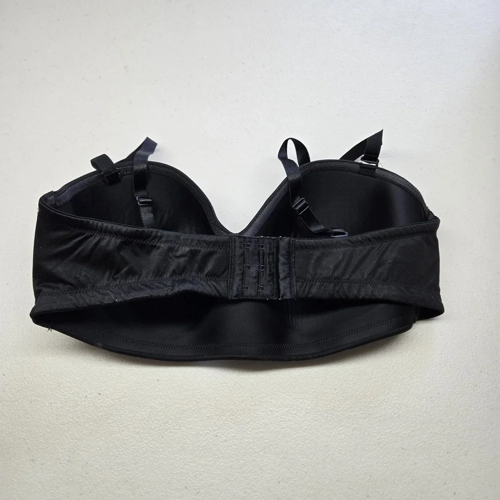 Wacoal‎ Women Bra 38C Black T Shirt Wireless Multi Way Adjustable Straps